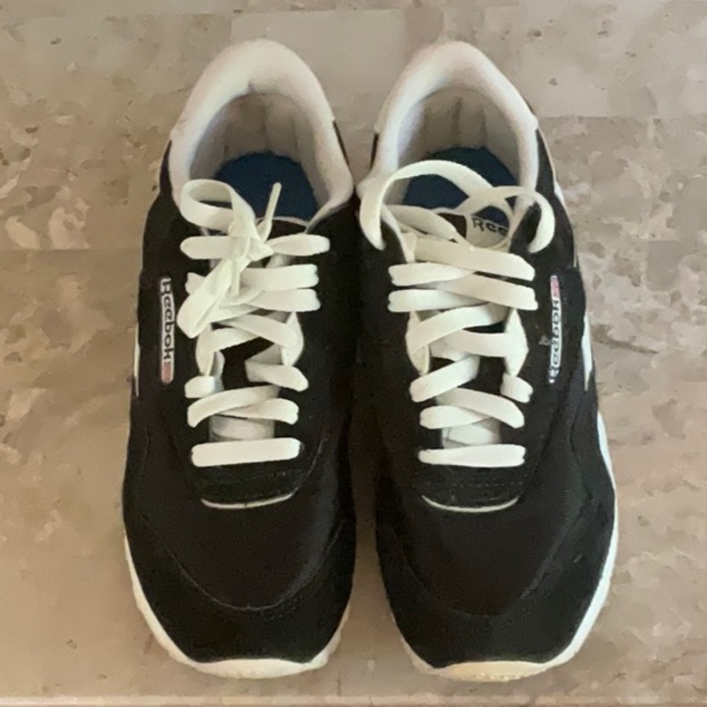 Reebok Classic Black and White Trainers 7.5